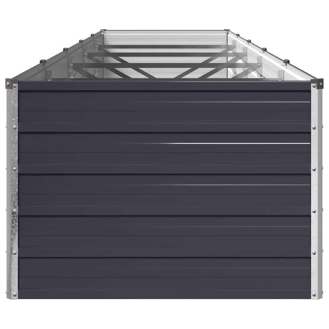 Hævet Havebed Antracit 400 x 80 x 55 cm koldvalset stål