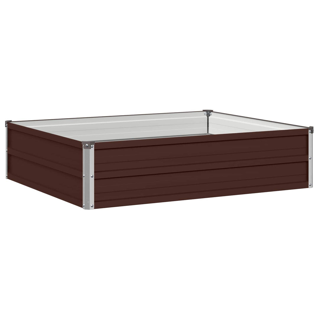 Hævet Havebed Brun 100 x 80 x 24 cm koldvalset stål