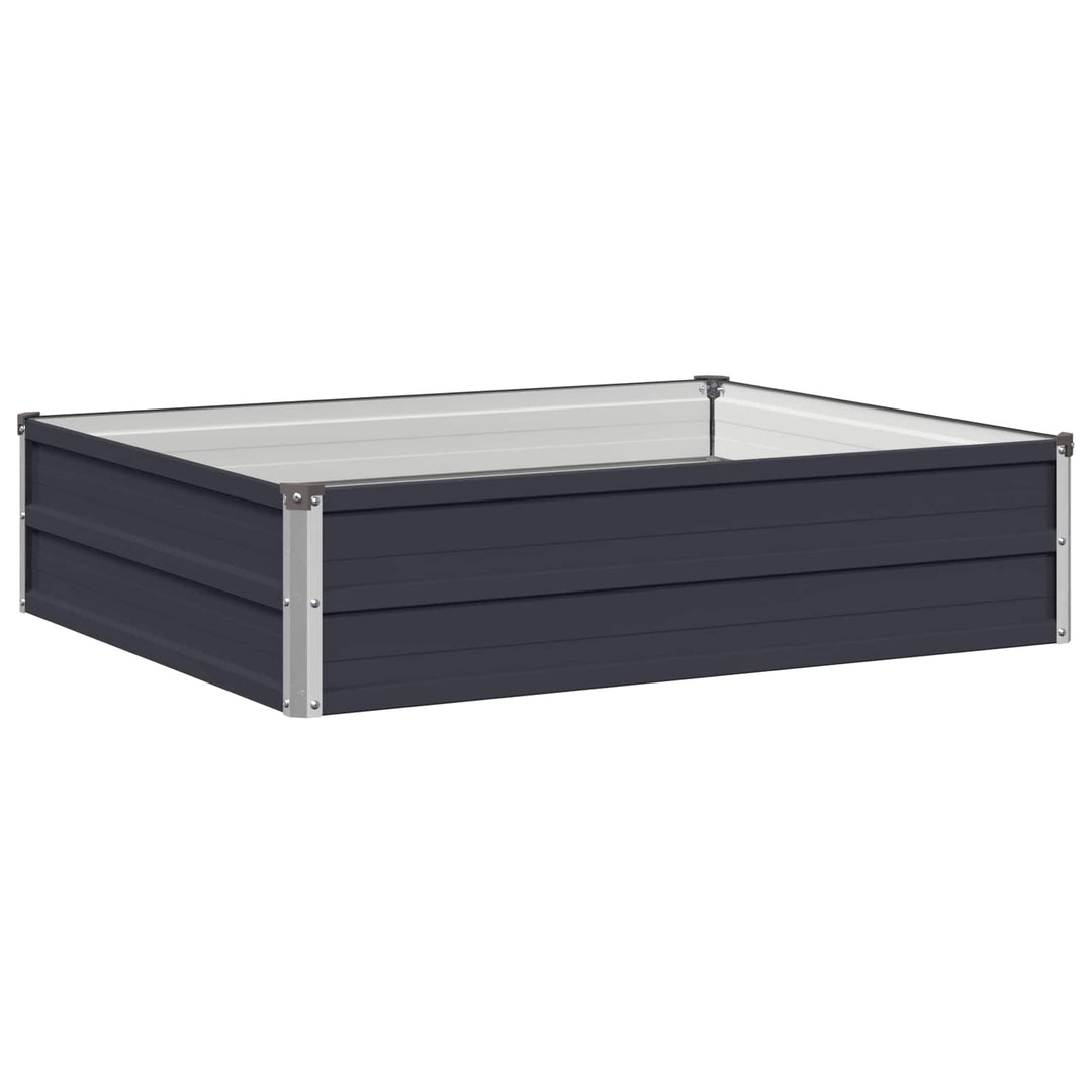 Hævet Havebed Antracit 100 x 80 x 24 cm koldvalset stål