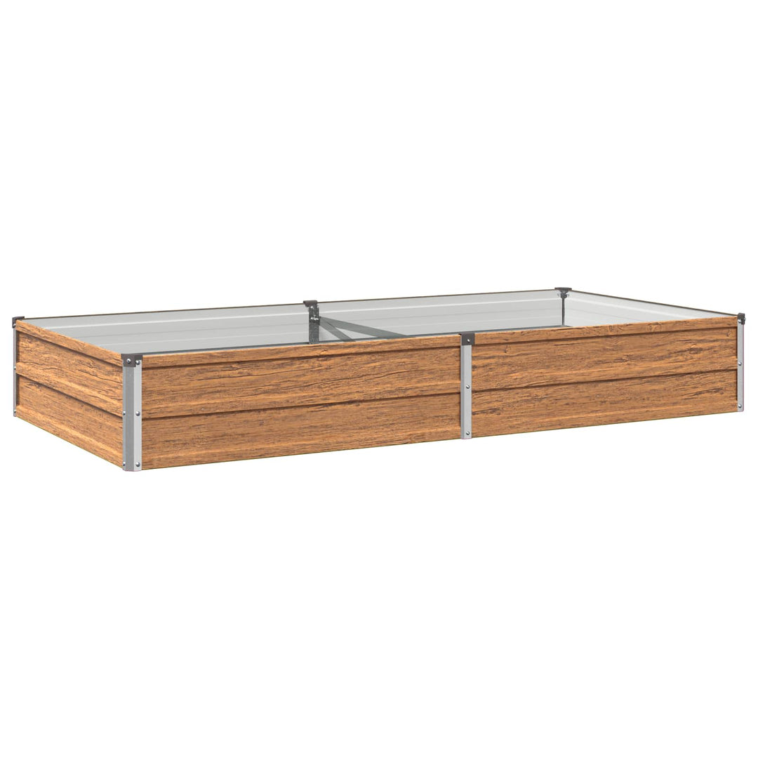 Hævet Havebed Træbrun 160 x 80 x 24 cm koldvalset stål