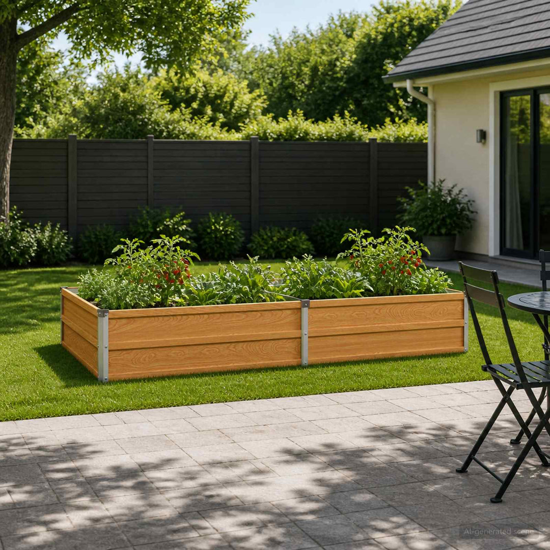 Hævet Havebed Naturfarvet 160 x 80 x 24 cm koldvalset stål