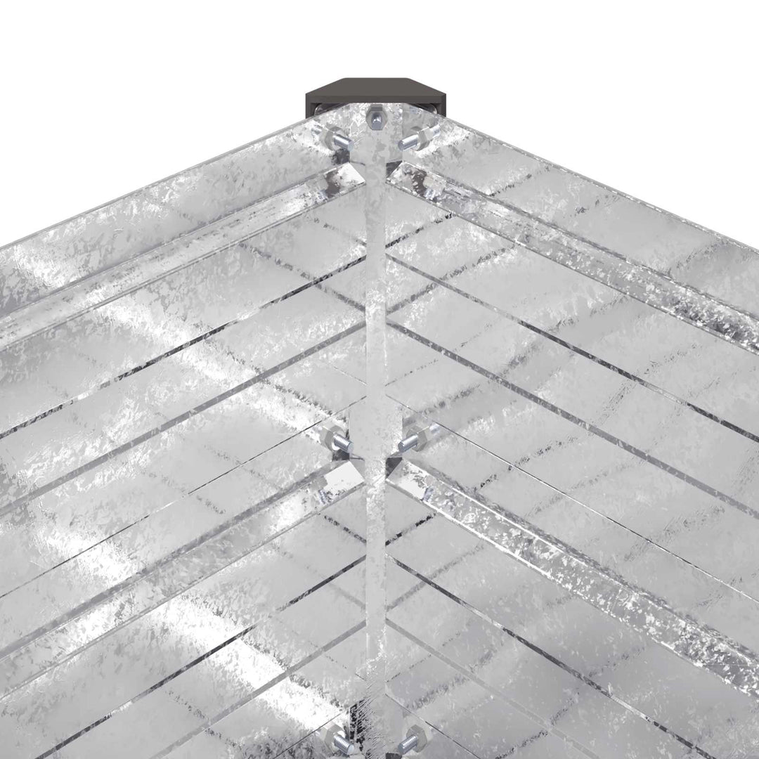 Hævet Havebed Sølv 160 x 80 x 24 cm galvaniseret