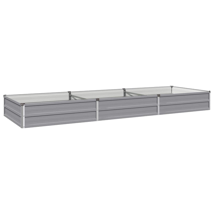 Hævet Havebed Grå 240 x 80 x 24 cm koldvalset stål