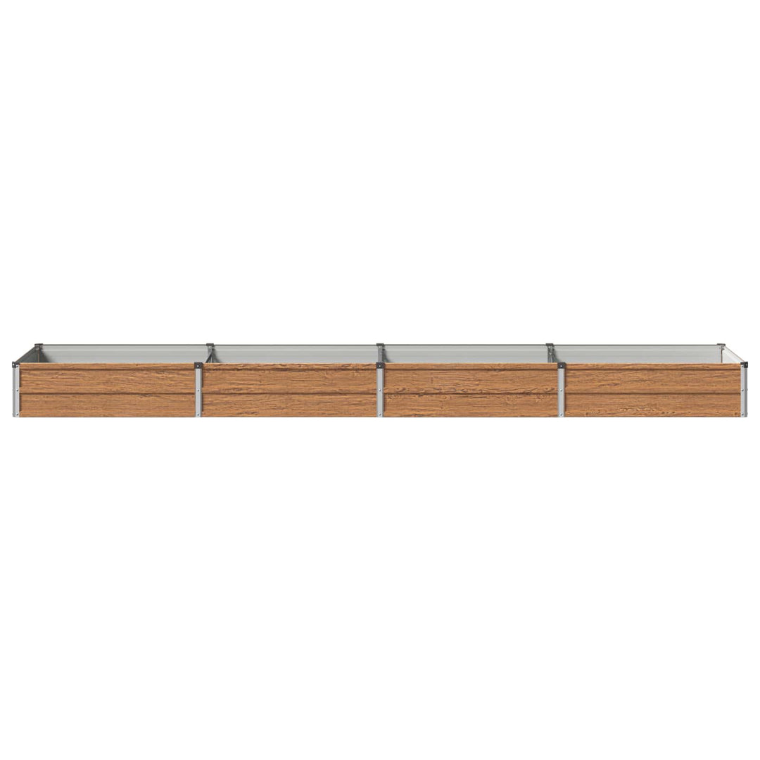 Hævet Havebed Træbrun 320 x 80 x 24 cm koldvalset stål