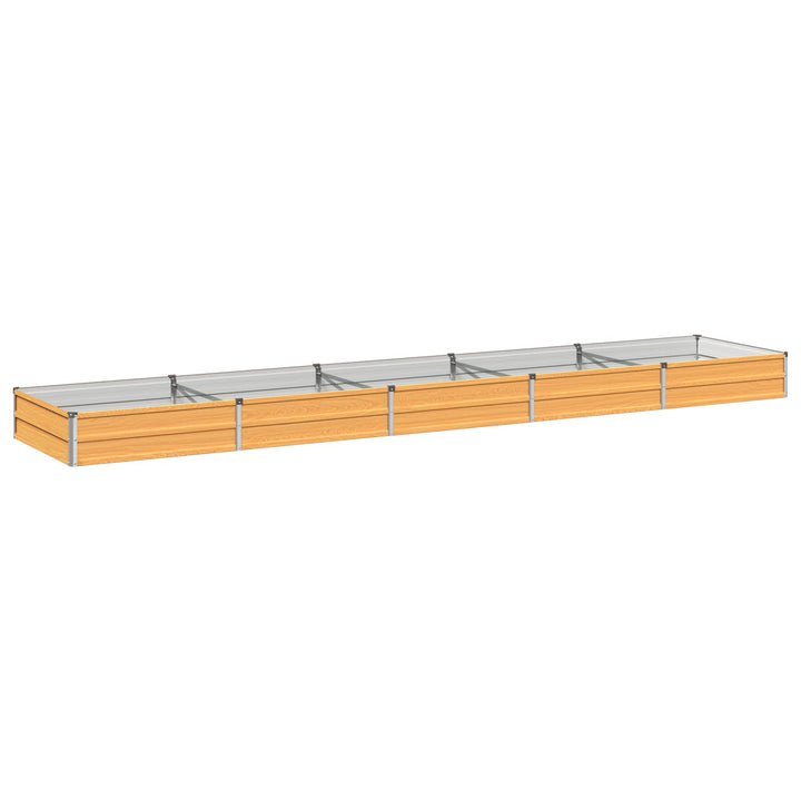 Hævet Havebed Naturfarvet 400 x 80 x 24 cm koldvalset stål