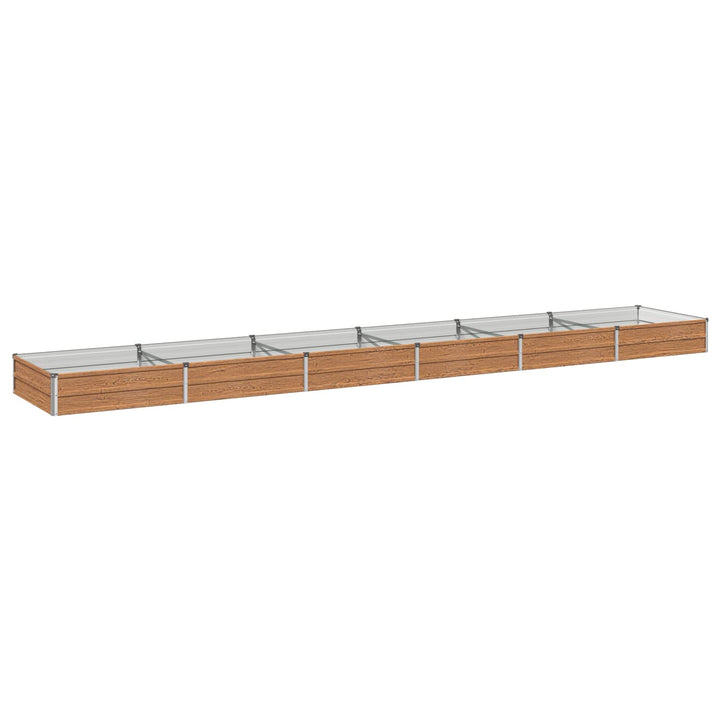Hævet Havebed Træbrun 480 x 80 x 24 cm koldvalset stål