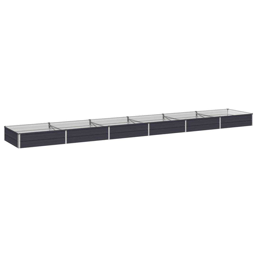 Hævet Havebed Antracit 480 x 80 x 24 cm koldvalset stål