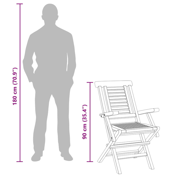 Have Sæt 3 stk. Brun Massiv Teak Træ