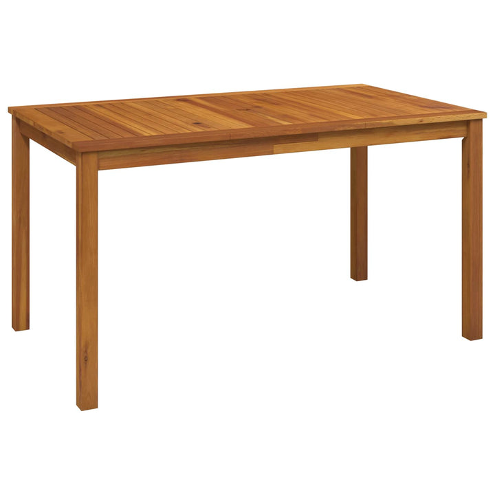5-Piece Garden Dining Set Naturfarvet Massivt Akacietræ