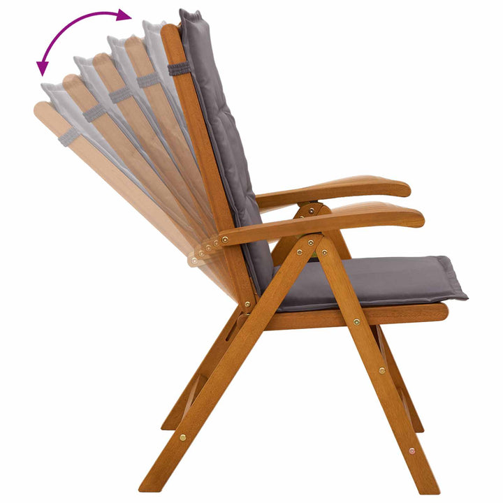 7-Piece Garden Dining Set Naturfarvet Massivt Akacietræ