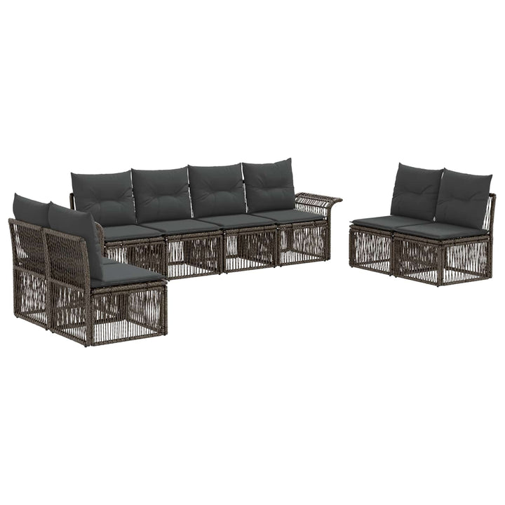 Havesofa Sæt 8 stk. Grå polyrattan