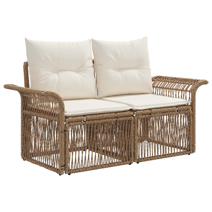 Havesofa Sæt 6 stk. 6-Antal sæder Beige polyrattan