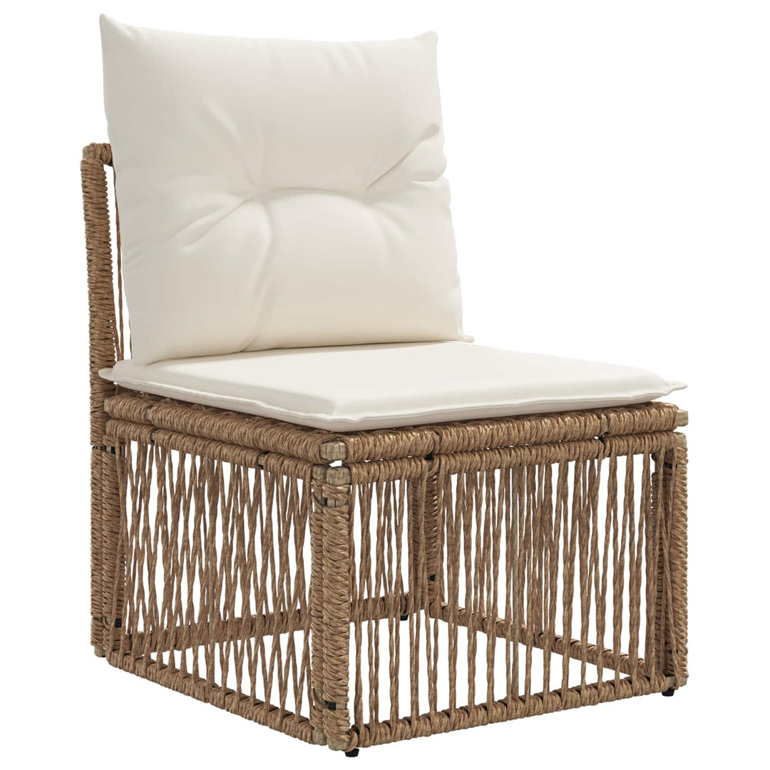 Havesofa Sæt 7 stk. Beige polyrattan