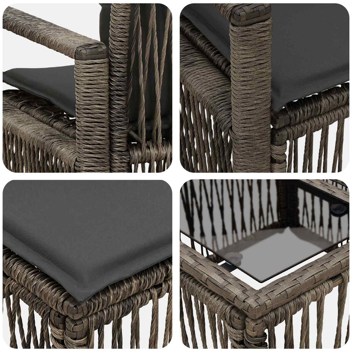 Havesofa Sæt 8 stk. Grå polyrattan