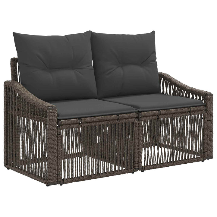 Havesofa Sæt 6 stk. Grå polyrattan