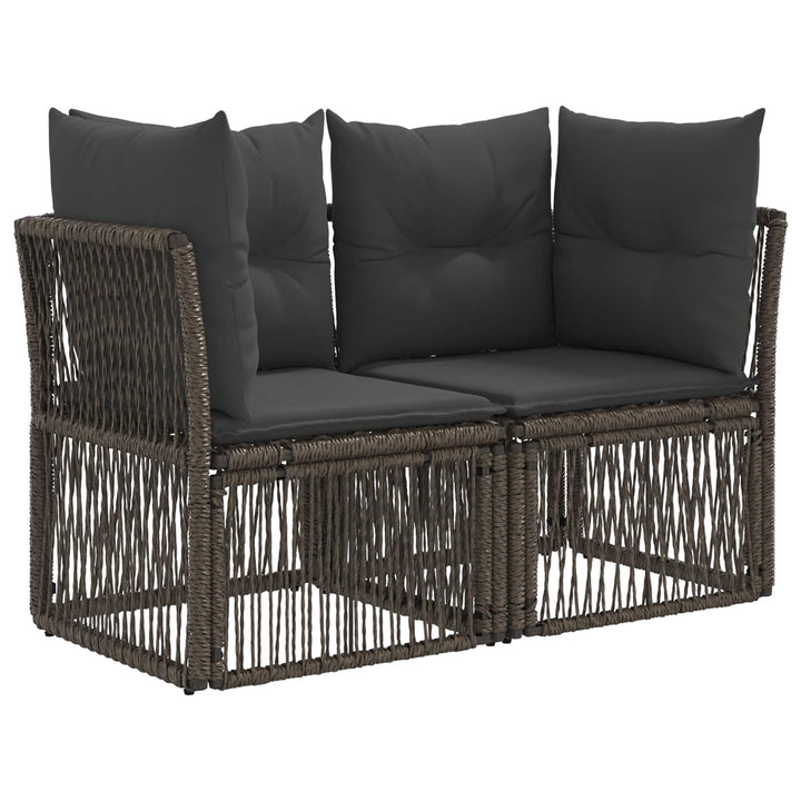 Havesofa Sæt 7 stk. Grå polyrattan