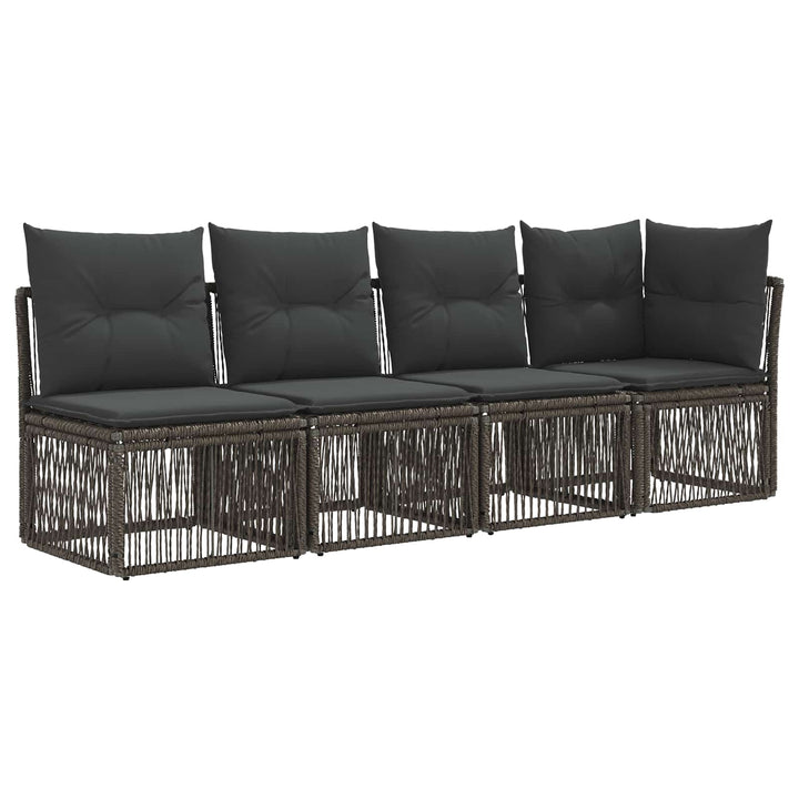 Havesofa Sæt 8 stk. Grå polyrattan