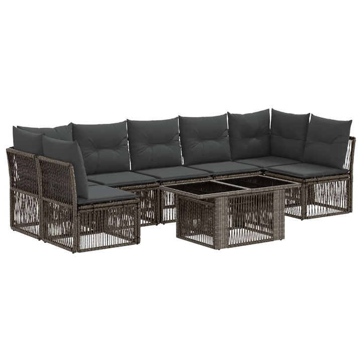 Havesofa Sæt 7 stk. Grå polyrattan