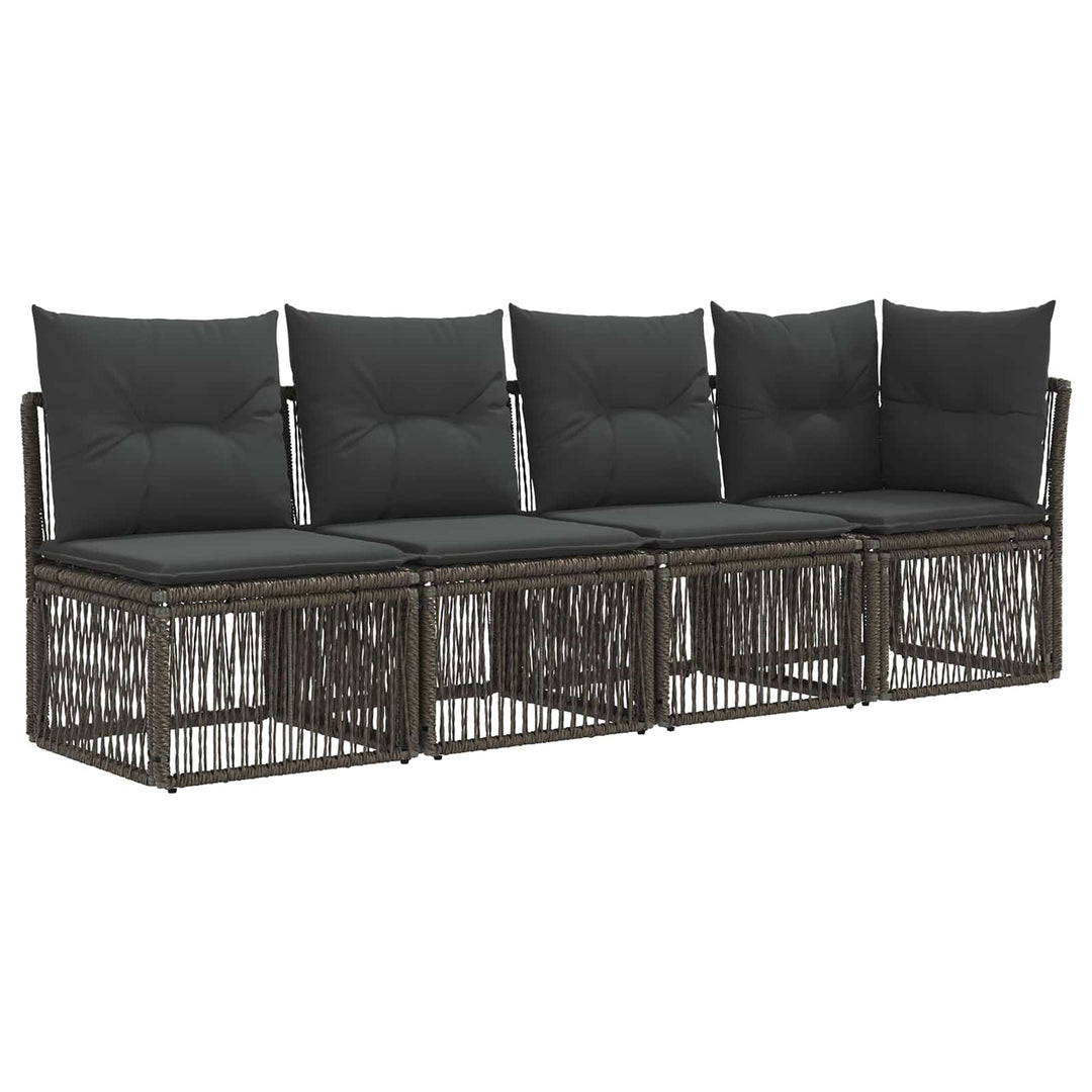 Havesofa Sæt 8 stk. Grå polyrattan