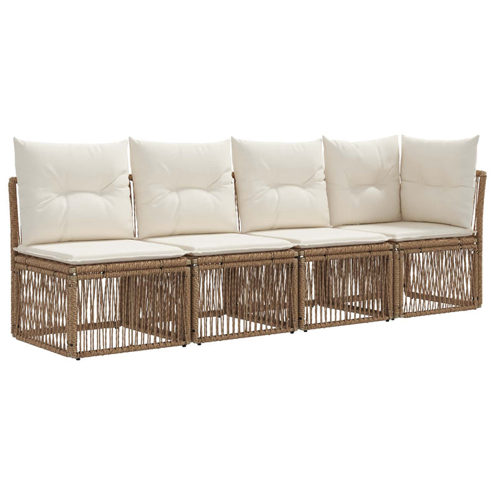 Havesofa Sæt 12 stk. Beige polyrattan
