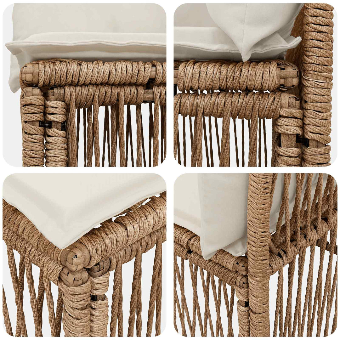 Havesofa Sæt 13 stk. Beige polyrattan