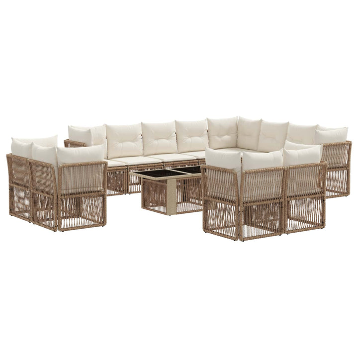 Havesofa Sæt 13 stk. polyrattan