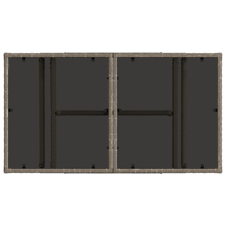 Havesofa Sæt 13 stk. Grå og Mørkegrå polyrattan