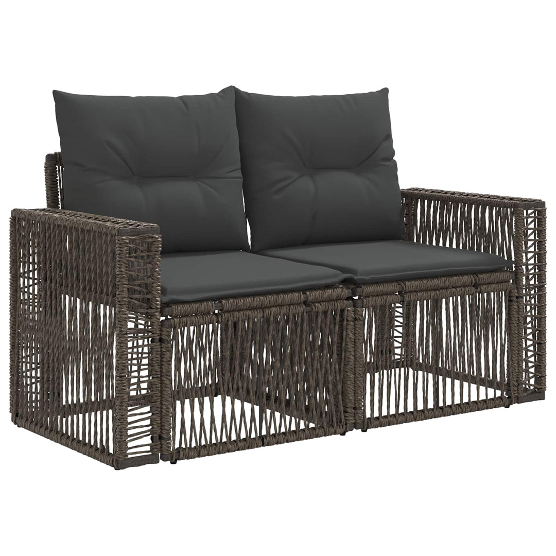 Havesofa Sæt 7 stk. Grå og Mørkegrå polyrattan