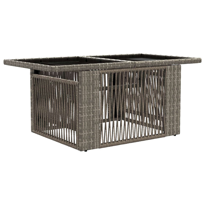 Havesofa Sæt 9 stk. Grå og Mørkegrå polyrattan
