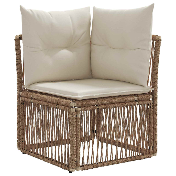 Havesofa Sæt 12 stk. Beige og cremehvid polyrattan