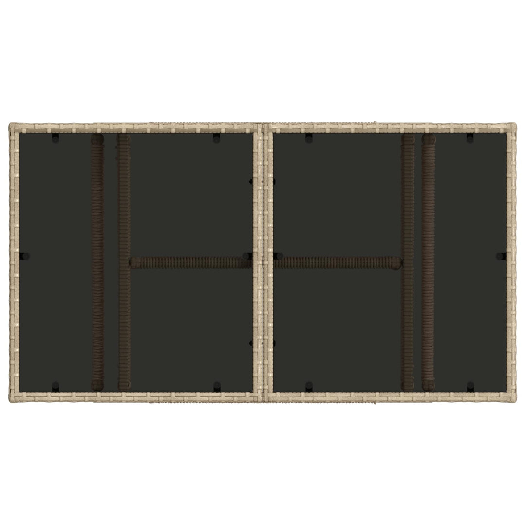 Havesofa Sæt 10 stk. Beige og cremehvid polyrattan