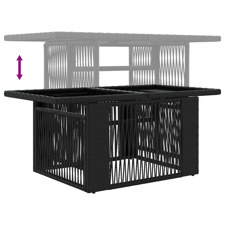 Havesofa Sæt 11 stk. Sort og Cremehvid polyrattan