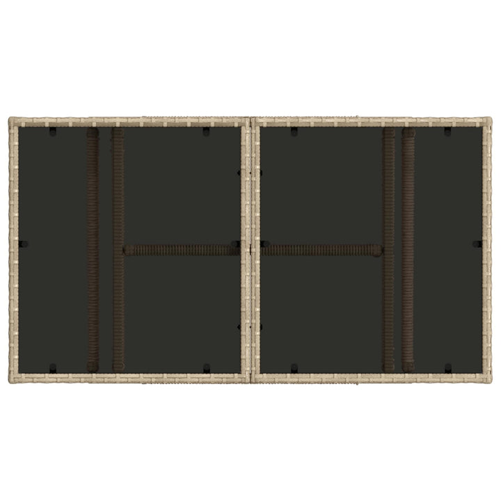 Havesofa Sæt 12 stk. Beige og cremehvid polyrattan