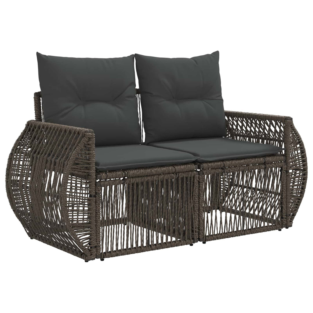 Havesofa Sæt 13 stk. Grå og Mørkegrå polyrattan