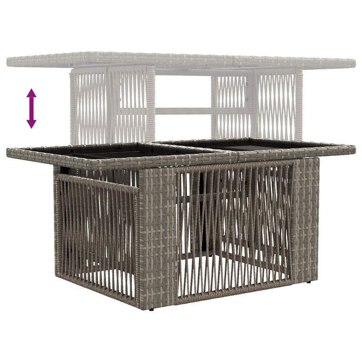 Havesofa Sæt 13 stk. Grå og Mørkegrå polyrattan