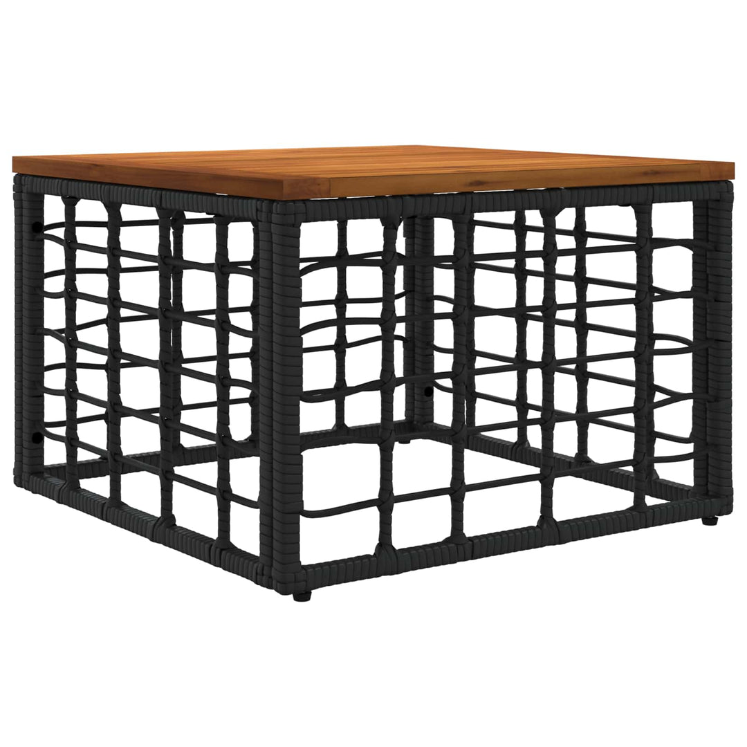 Udendørs sofagruppe 8 stk. Sort og Mørkegrå polyrattan
