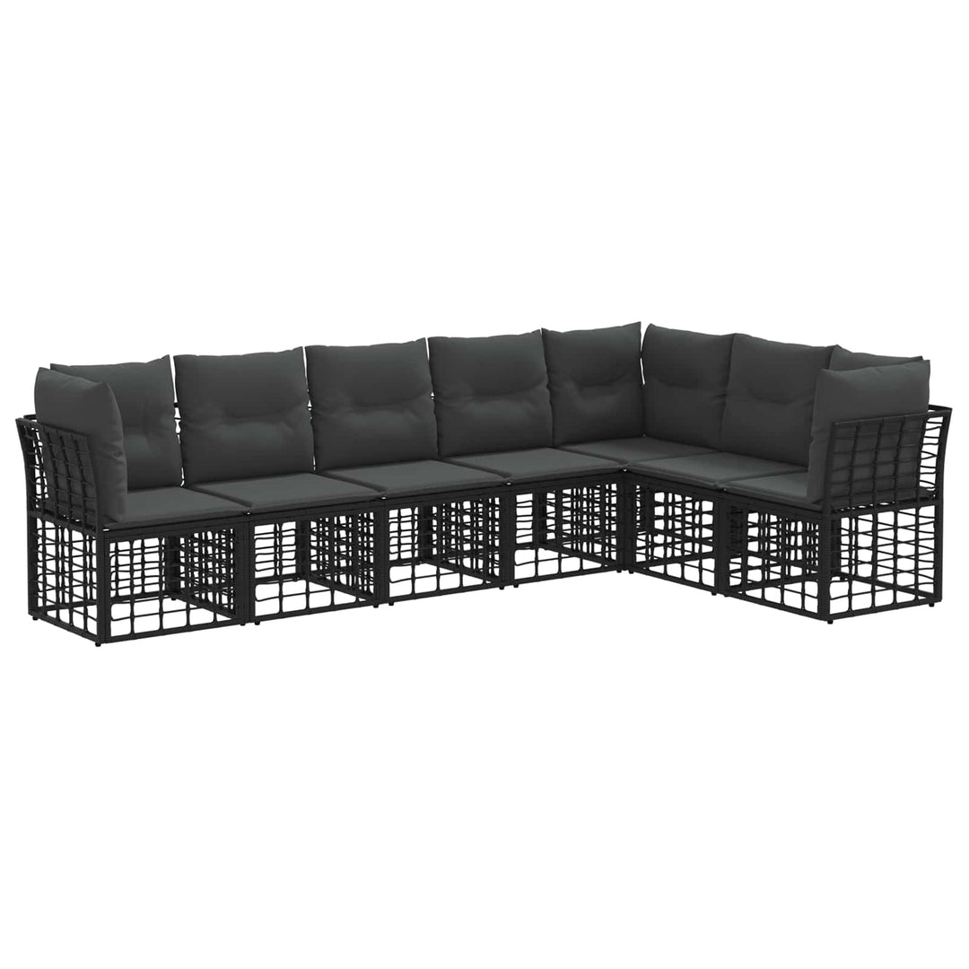 Udendørs sofagruppe Sort Polyester