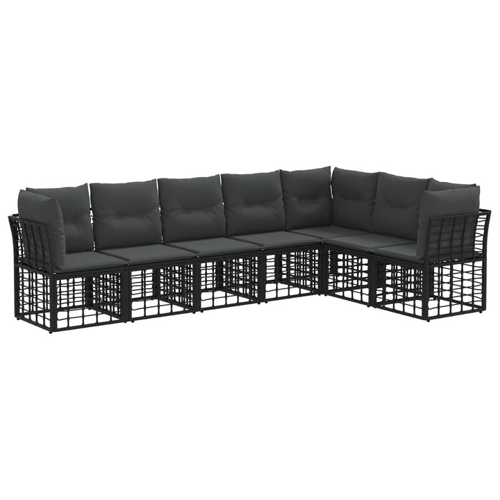 Udendørs sofagruppe Sort Polyester