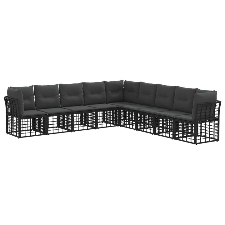Udendørs sofagruppe Sort Polyester