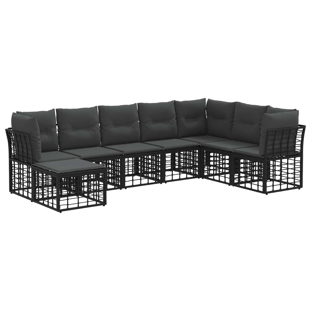Udendørs sofagruppe Sort Polyester