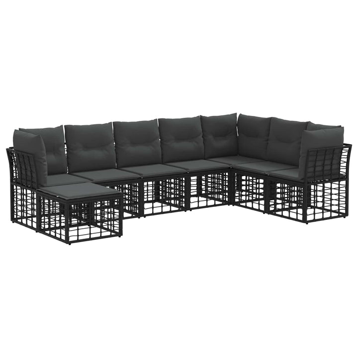Udendørs sofagruppe Sort Polyester