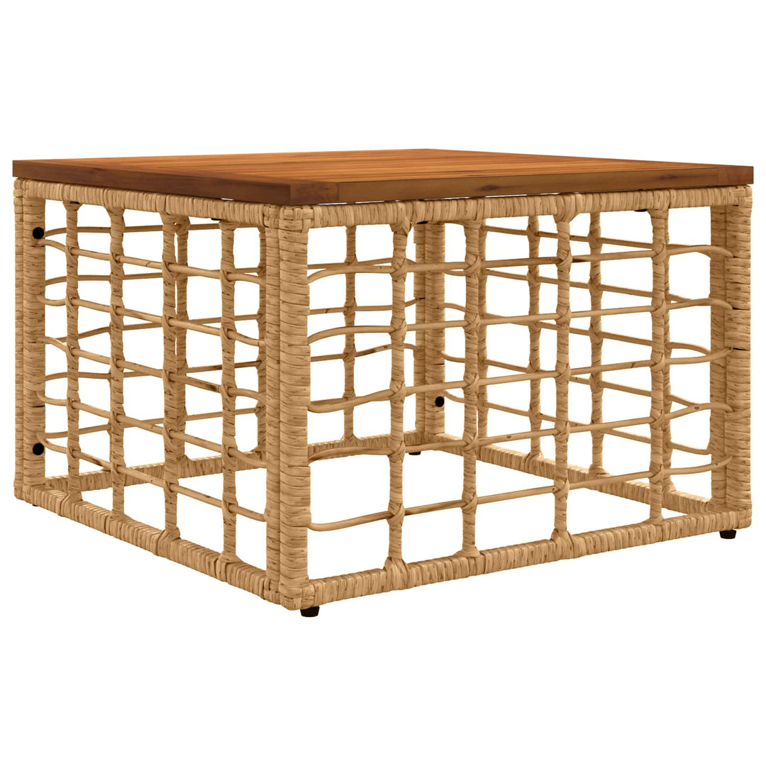 Udendørs sofagruppe 11 stk. Naturlig og Creme Hvid polyrattan