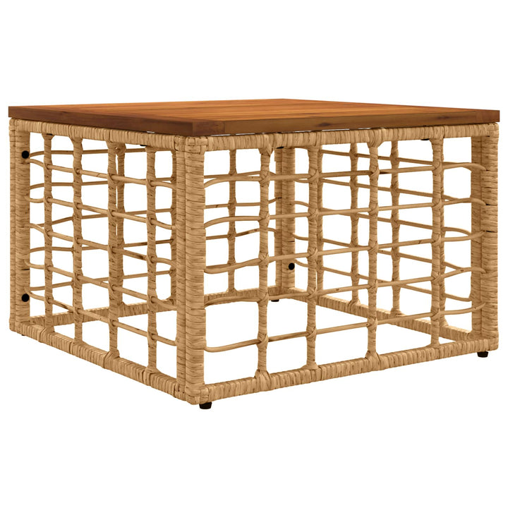 Udendørs sofagruppe 8 stk. Naturlig og Creme Hvid polyrattan