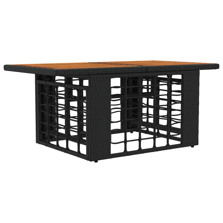 Havesofa Sæt 10 stk. Sort og Mørkegrå polyrattan