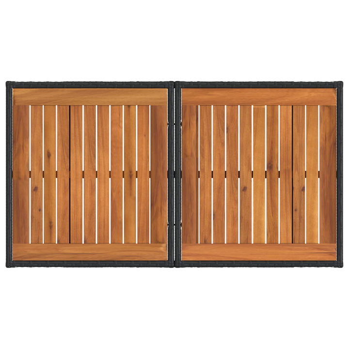 Havesofa Sæt 12 stk. Sort og Mørkegrå polyrattan
