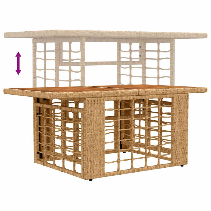 Havesofa Sæt 5 stk. Naturlig og Creme Hvid polyrattan
