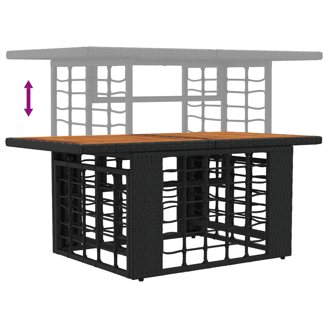 Havesofa Sæt 13 stk. Sort og Mørkegrå polyrattan