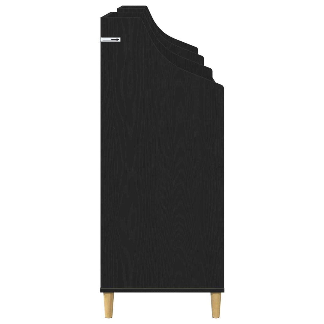 Mediehylle Sæt 3 stk. Sort eg 212 x 46 x 112 cm Konstrueret træ