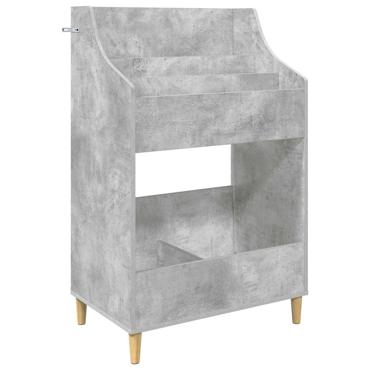 Mediehylle Sæt 3 stk. Betongrå 212 x 46 x 112 cm