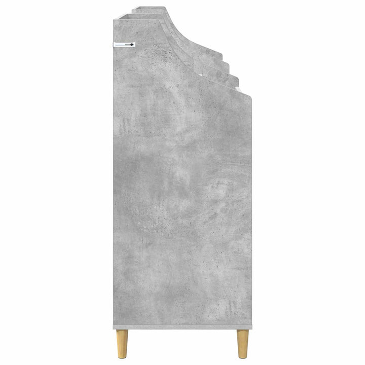 Mediehylle Sæt 3 stk. Betongrå 212 x 46 x 112 cm